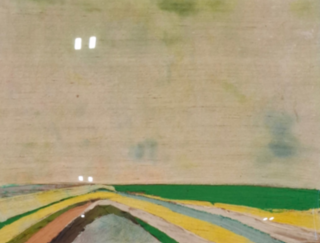 Kunstwerk in lijst, Maya Wildevuur, Landschap, 1987